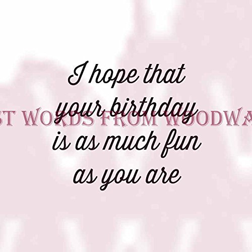 Woodware Clear Magic Minis Just Words-I Hope That, Acrylic, 9 x 7 cm Approx