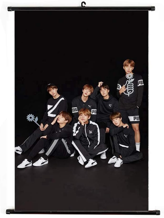 DYLLGL BTS Poster Kpop BTS Bangtan Boys Wall Scroll Hanging Paintings (BTS-48)