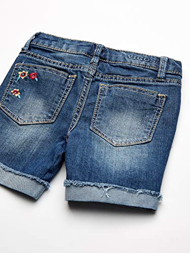 VIGOSS Girls' Toddler Bermuda Short, Flower Power Rewrkd Repaired, 5
