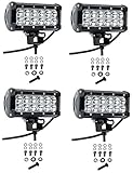 Cutequeen 4 X 36w 3600 Lumens Cree LED Spot Light for Off-road Rv Atv SUV Boat 4x4 Jeep Lamp Tractor Marine Off-road Lighting (pack of 4)