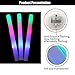 12pcs Flashing Glow Rings and 12pcs Foam Sticks Set, Taotuo 24 Pack LED Glow in The Dark Party Supplies Set, Mixed Colorful Jelly Rubber Finger Lights Party Favors for Birthday, Weddings, Christmas, Halloween