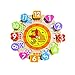 Education Wooden Shape Color Sorting Clock - Teaching Time Number Blocks Puzzle Stacking Sorter Jigsaw Montessori Early Learning Educational Toy for 1 2 3 Year Old Toddler Baby Toys Kids Toy