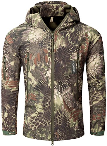 Camo Coll Men's Outerwear Camouflage Hoodie Military Jacket (Typhon, XL)