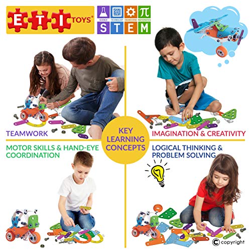 ETI Toys, STEM Learning, 120 Piece Lil Engineers Build & Play Motor