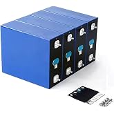 EVE LiFePO4 Cell 3.2V 314Ah MB31 Grade A Deep Cycle Battery, (Pack of 4) | Lithium Iron Phosphate Battery Cell Max.Continous Discharge/Charge 1C with Epoxy board,M6 Nuts and Bus Bars,without BMS