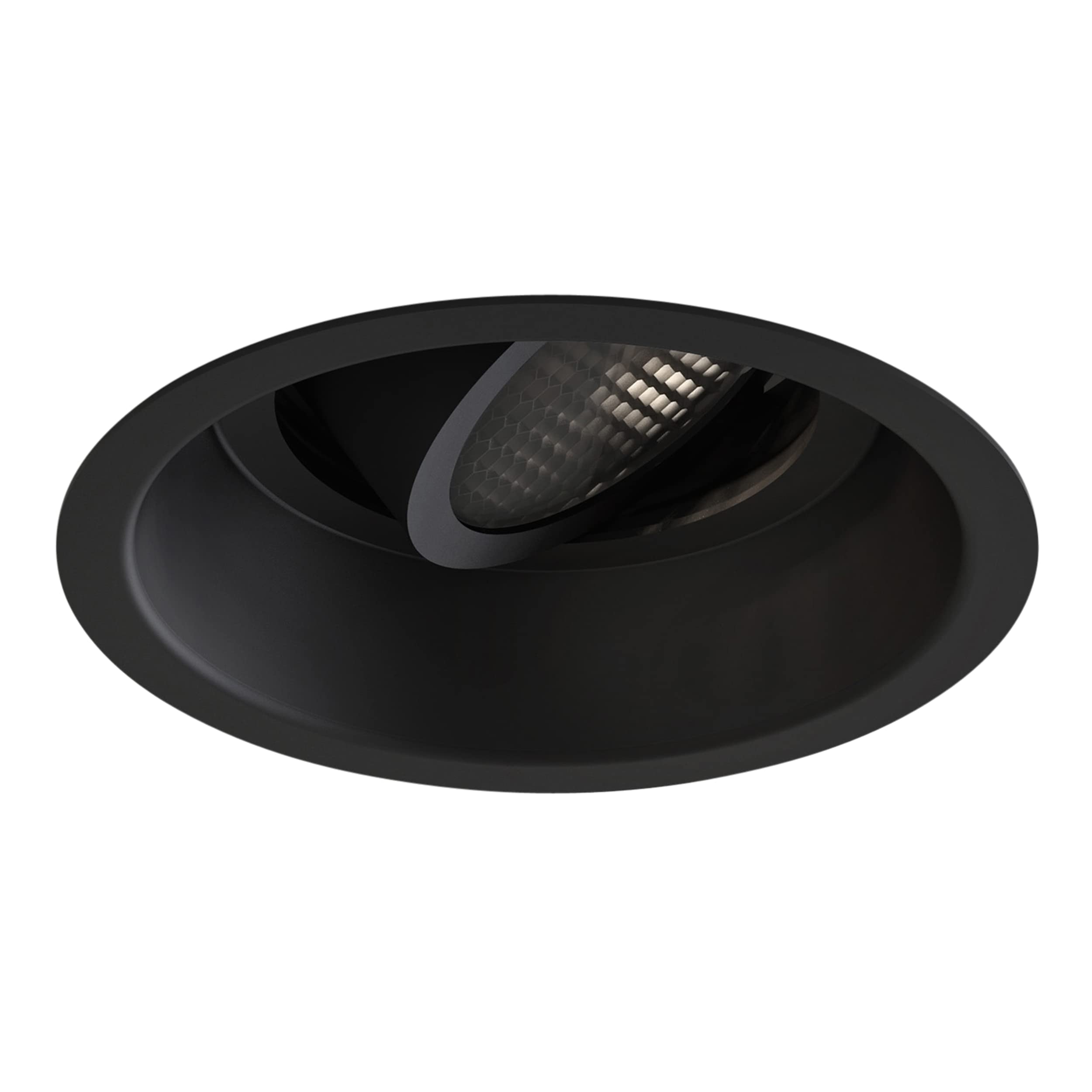 Astro Minima Slimline Round Adjustable Fire-Rated Indoor Downlight (Matt Black), GU10 LED Lamp, Designed in Britain - 1249041-3 Years Guarantee — image 1