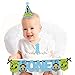 Big Dot of Happiness Blue Monkey Boy 1st Birthday - First Birthday Boy Smash Cake Decorating Kit - High Chair Decorations