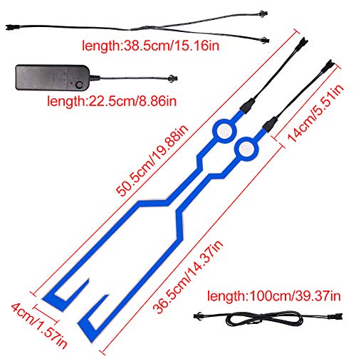 Motorcycle Helmet Light Driving Signal EL Strip Led Flashing Night Riding Safety Signal Flashing Stripe Sticker Durable Kit