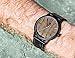 Viable Harvest Men’s Wood Watch Walnut Waterproof Black Steel Case Quartz Movement Genuine Leather Strap