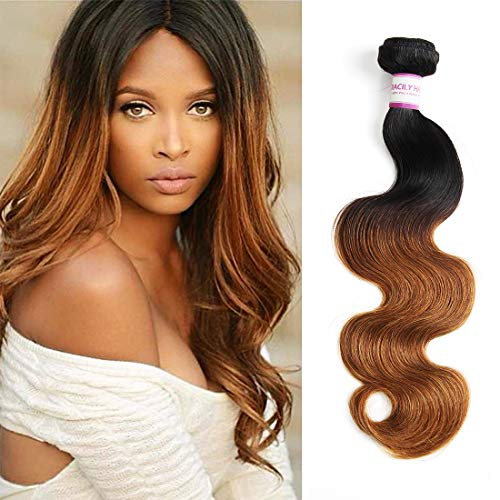 Racily Hair Ombre Brazilian Hair Body Wave Bundles #1B/30 Want