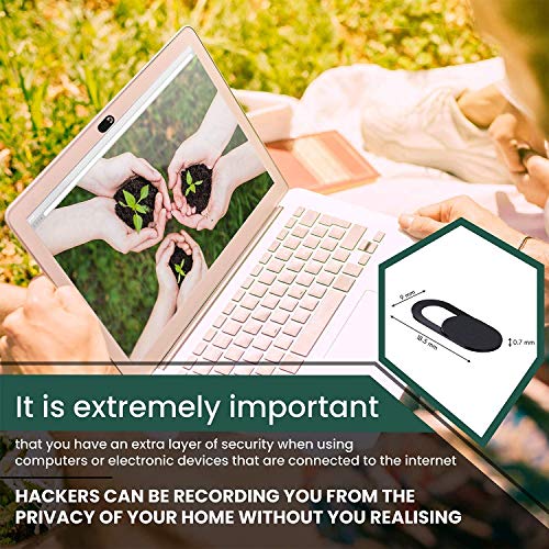 6PCS Webcam Cover Slide Camera Privacy Security Protect Sticker for Phone Laptop (2 Blue +2 Pink+2 Black)