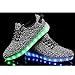 LeoVera Men's & Women's LED Shoes USB Charging Light Up Shoes Flashing Sneakers LVYZ86-Grey-42