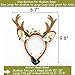 Bolbove Pet Christmas Lace Flower Antler Head Band and Santa Collar for Medium to Large Dogs (Large)