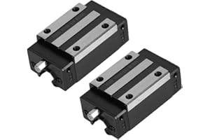 Coavoo HGH15 Linear Slider Bearing Blocks 2Pcs,15mm HG15 Linear Motion Ball Bearing Carriage Slider Sliding CA Block for Square Linear Slide Guide Guideway Rail HGH15 HGR15 as CNC Kit Part Replacement