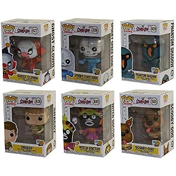Action Figures Witch Doctor Ghost Clown Space Kook Phantom Shadow Scooby Doo Set 4x Funko Pop Figure