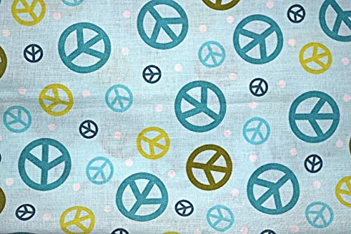 One Plastic Bag Holder, Sugar Skulls or Peace Signs,Retro Cool Metallic Peace Signs,Colorful Rainbow Colored Day of the Dead Bag Holders