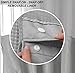 Dainty Home Smart Design Complete 2 in 1 Waffle Weave Hotel Spa Style Fabric Shower Curtain Snap On/Off Waterproof Detachable Liner Set, 72 inch wide x 72 inch long, Simply Grey