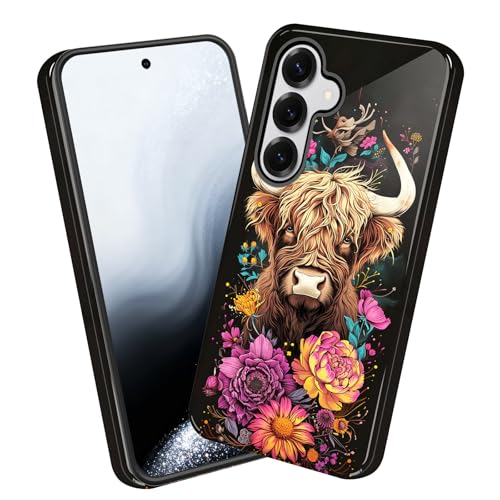 EFGWSDER for Galaxy A17 5G Case,Heavy Duty Shockproof Dual-Layer Phone Case with Drop Protection, Non-Slip Protective Cover for Samsung Galaxy A17 5G 6.7",Floral Highland Cow at Amazon