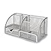 Wire Mesh Office Desk Organizer for Women and Men - Silver