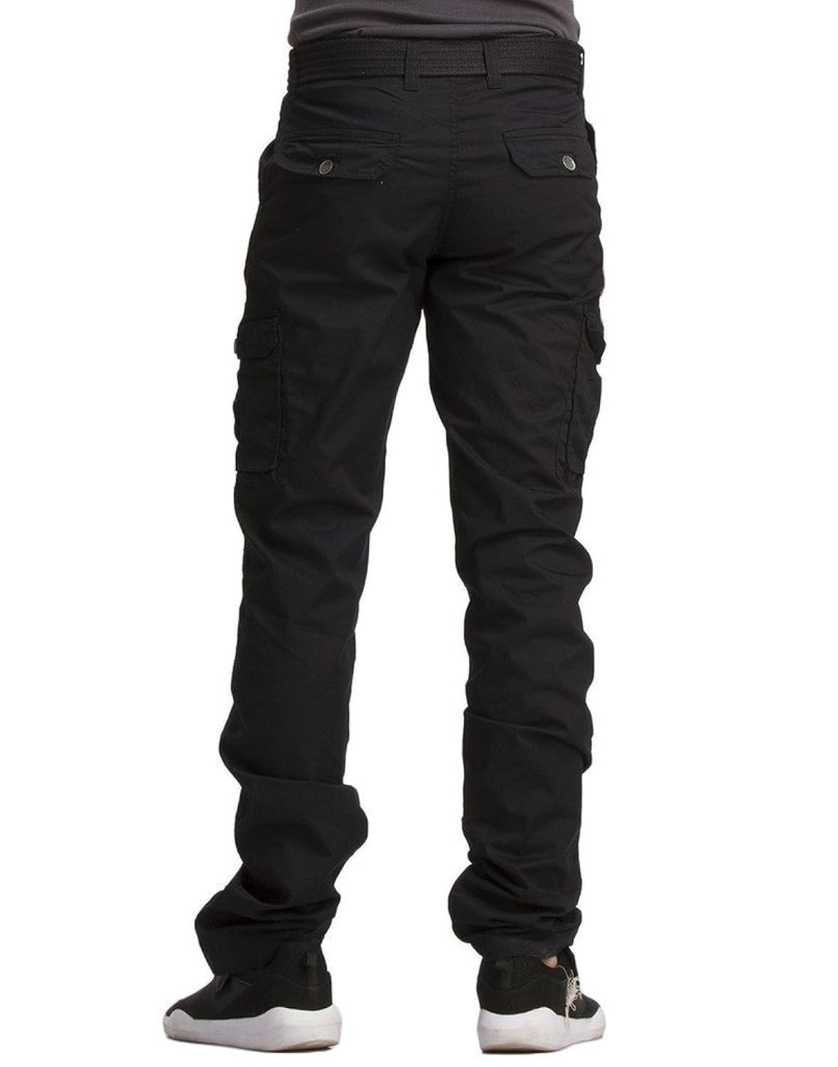 krystle men's black cotton cargo pant