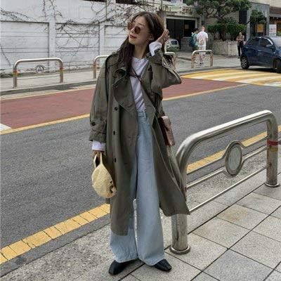 Amazon コート トレンチコート 新商品 レディース スプリングコート ロング丈 ミリタリー トレンチコート レディース コート F 並行輸入品 コート ジャケット 通販