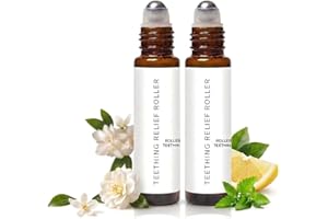 Mamas Teether, Teething Roller All Natural for Babies, Velaria N-atural Relief Roller with Chamomile & Rose Oil,Gentle Roll-O