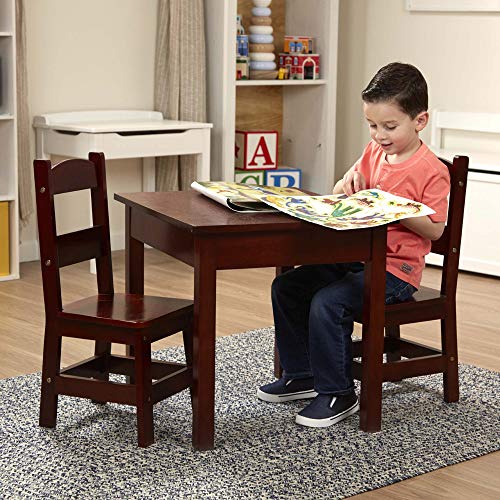Melissa and Doug Tables and Chairs 3 Piece Set Espresso Pricepulse