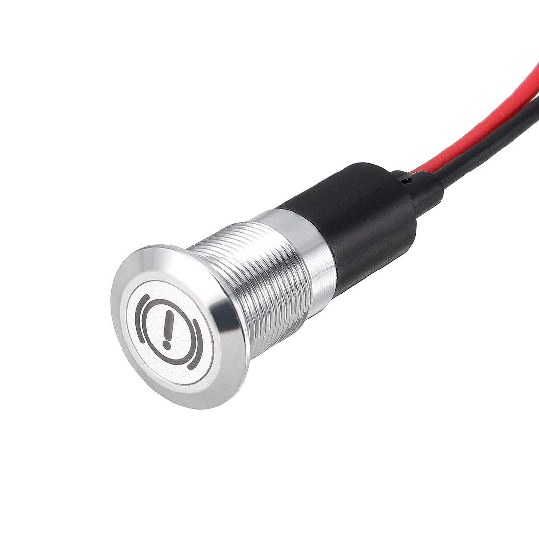 Brake Failure uxcell Signal Indicator Light DC 12V 12mm Red LED Metal