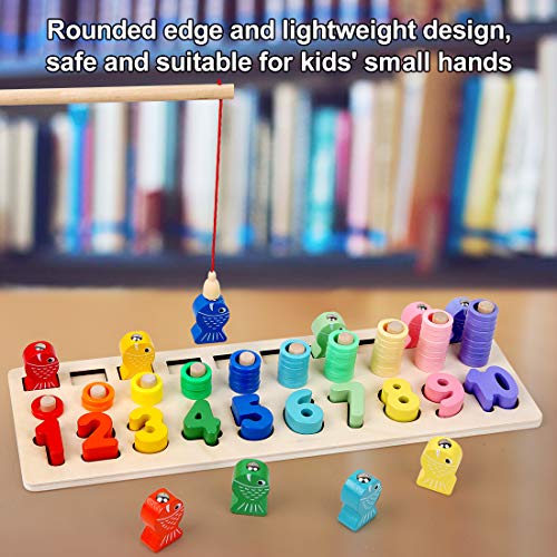 image for LBLA Kids Wood Sorting Puzzles Toys Montessori Toys for Toddlers, Sort