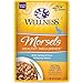 Wellness Healthly Indulgence Morsels Adult Wet Cat Food, Natural, Protein-Rich, Grain Free, 3 Ounce Pouch, 24 Pack, (Turkey & Duck)