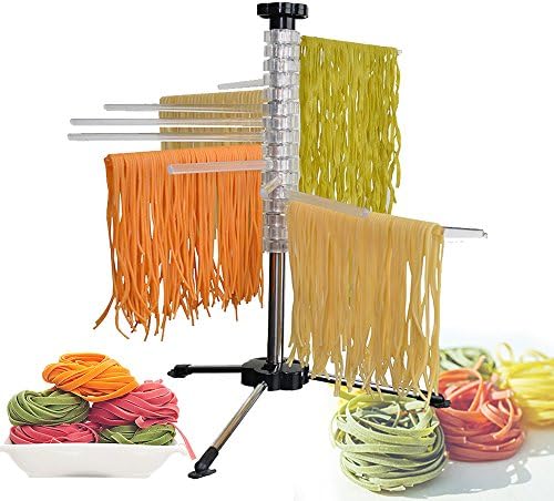Pasta Drying Rack, Noodle Dryer of Fresh Pasta - Easily Dries All Long Noodles Steel and Polycarbonate, Collapsible
