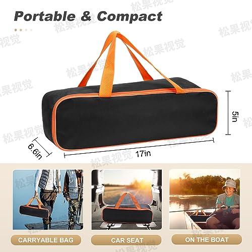 Fishing Pole Set, 2PACK 2.1M/6.9Ft Collapsible Fishing Rod with Spinning Reel Lures Set,Fish Lip Gripper and Tackle Bag, Saltwater Freshwater Telescopic Fishing Kit for Beginner Adults