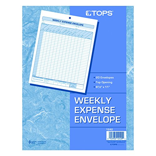 TOPS Weekly Expense Envelope, 81/2 X 11, 20 Envelopes Per Pack (1242