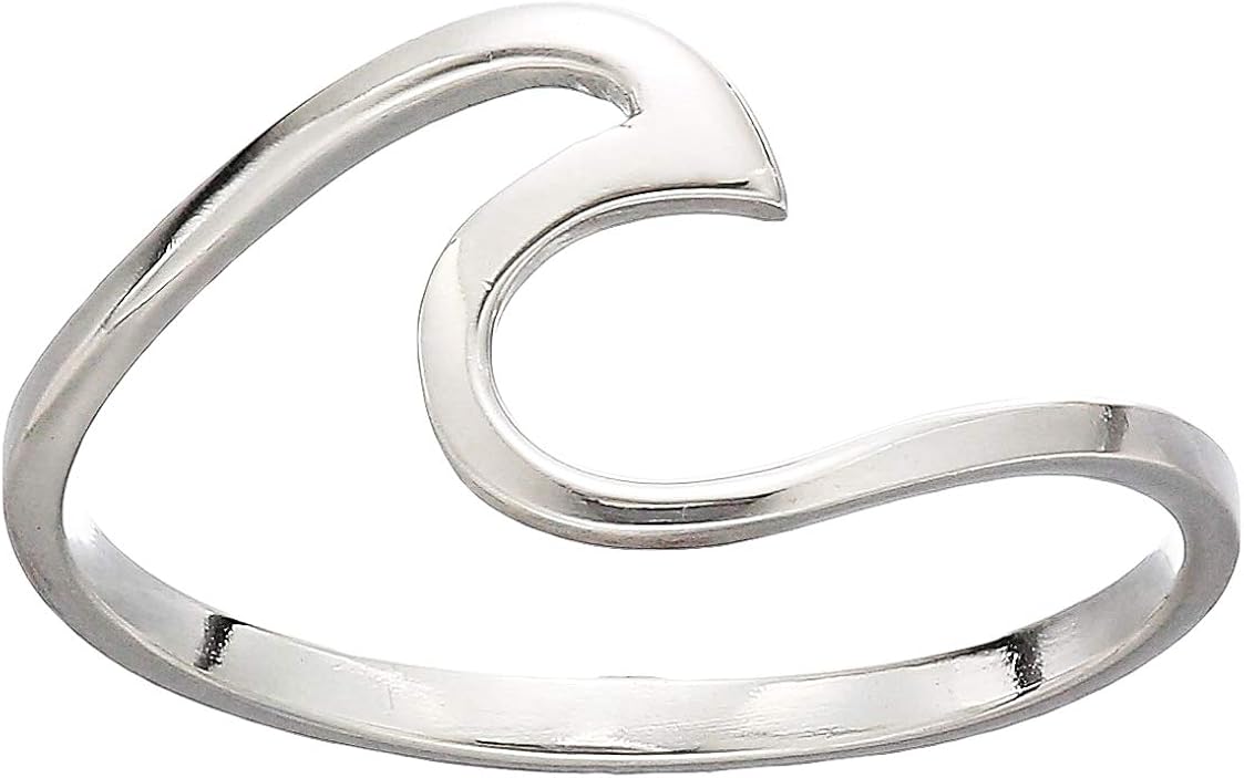 Pura Vida Wave Ring Silver Amazon.co.uk Jewellery