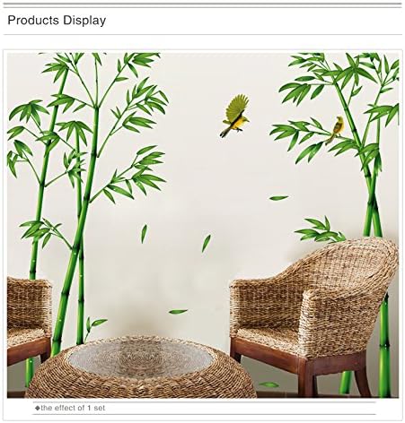casa shop Green Bamboo Forest Wall Stickers Vinyl DIY Decorative Mural Art for Living Room Cabinet Decoration Home Decor