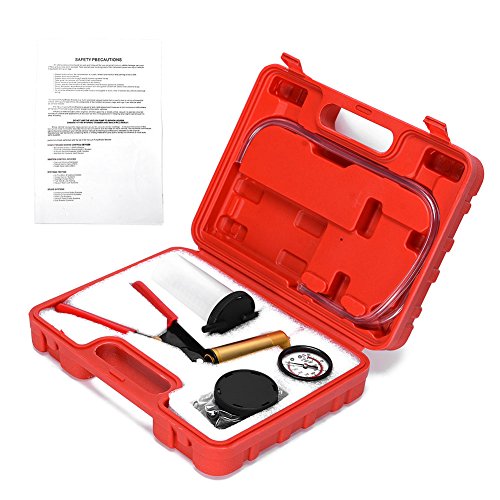 YITAMOTOR Brake Bleeder Kit Hand Held Vacuum Pump Tester Set Vacuum Gauge with Hoses Connector for Automotive - Thumbnail 2