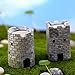 MagiDeal Mini Round Castle Dollhouse Landscape Bonsai Craft DIY Home Garden Decor