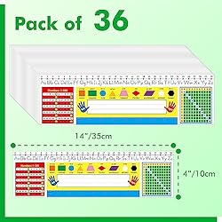 36 PCS Desk Nameplates, Double Sided PET Film Desk