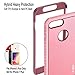 ULAK Compatible with iPhone 8 Plus Case, Heavy Duty Shockproof Flexible TPU Bumper Case Anti-Slip Lightweight Front and Back Hard Protective Cover 5.5 inch, Rose Gold Bling