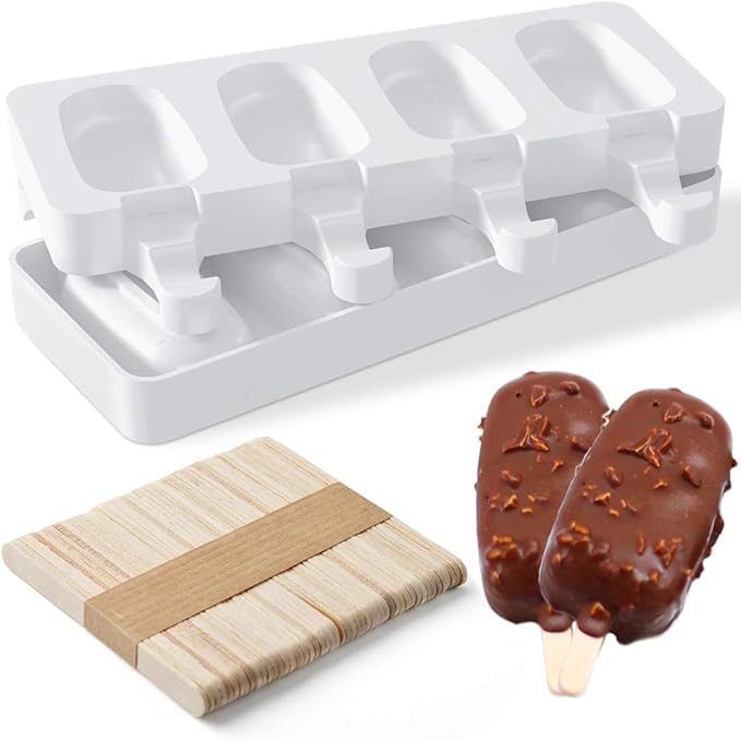 Lidasen Ice Lolly Moulds, Silicone Popsicles Moulds of 2 Packs, BPA