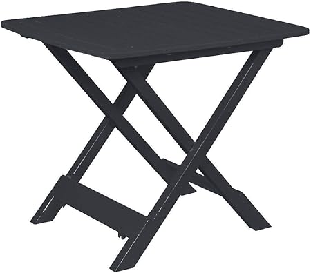 Amazon De Spetebo Klapptisch Tevere In Anthrazit 80x72x70 Cm Garten Oder Campingtisch Ideal Als Beistelltisch