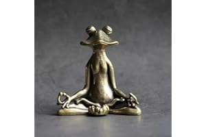 Frog Incense Holder Elegant Metal Sculpture with Stable Base for Meditation, Home Decor, Yoga and Office Compact Desk Sculptu