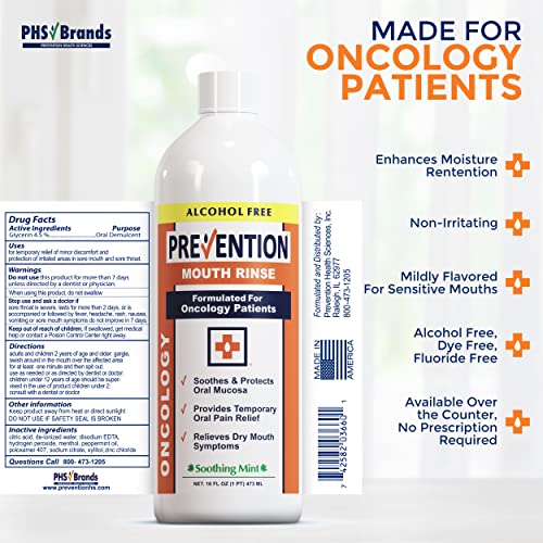 Prevention Oncology Mouth Rinse Alcohol Free Specially Formulated