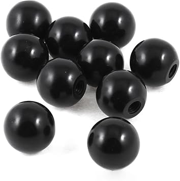 Amazon Co Jp Uxcell 16mm径 5mmネジ プラスチック ボール マシンハンドルノブ ブラック 10個入り Diy 工具 ガーデン
