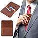 MaxGear Business Card Holder Pocket Business Cards Case Bifold Business Cards Wallet for Men and Women, Crazy Horse Genuine Leather, 4.5x3 inch, Light Brown