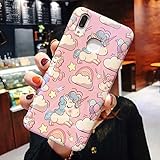 Fitted Cases - Cute Rainbow Unicorn Case for Huawei P20 Pro P20 Lite Glossy TPU Bumper Hard Back Cover for Huawei Nova 3 4 3i Honor 10 Nova4 - by MARIA_HANAN - 1 PCs