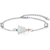 Christmas Tree Bracelet for Women 925 Sterling Silver Christmas Tree Opal Bracelet Adjustable Bracelet Christmas Jewelry Gift for Women