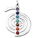 JOVIVI® 7 Chakra Stone Pendant Crystal Reiki Healing Balancing - Note Chou Rei Style