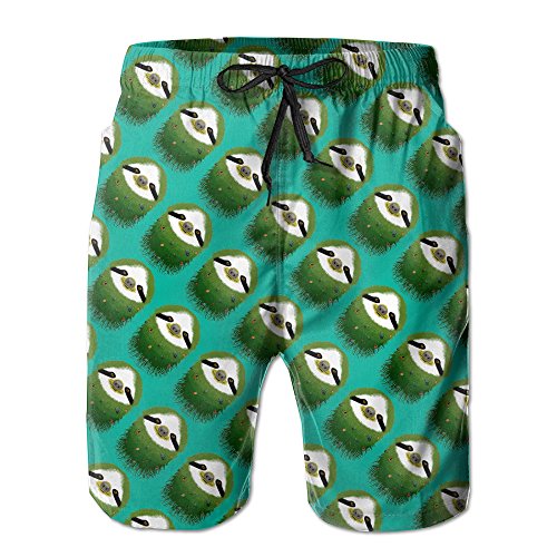Sloth Buggy Pattern Men's Printing Quick Dry Beach Board Shorts Swim Trunks M