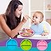 Silicone Plates - MMTX Silicone Divided Toddler Plate - 3pcs Cute Nonslip Plates Dishes Bowles for Babies Toddlers Kids Safe Use in Dishwasher Microwave and Oven
